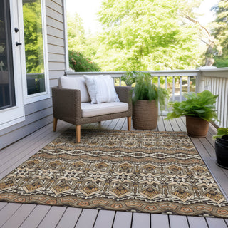 Piper Looms Chantille Moroccan ACN909 Taupe Machine Washable Area Rug Outdoor Lifestyle Image Feature