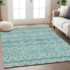 Piper Looms Chantille Moroccan ACN909 Teal Machine Washable Area Rug Lifestyle Image Feature
