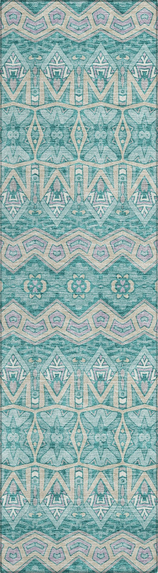 Piper Looms Chantille Moroccan ACN909 Teal Machine Washable Area Rug Runner Main Image