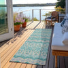 Piper Looms Chantille Moroccan ACN909 Teal Machine Washable Area Rug Runner Outdoor Lifestyle Image Feature