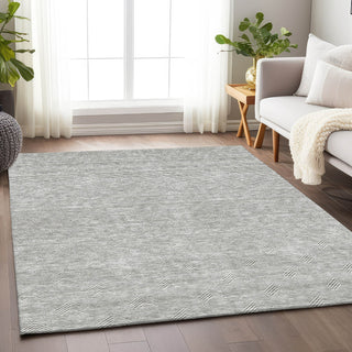 Piper Looms Chantille Arrows ACN910 Gray Machine Washable Area Rug Lifestyle Image Feature