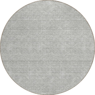 Piper Looms Chantille Arrows ACN910 Gray Machine Washable Area Rug Round Main Image