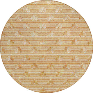 Piper Looms Chantille Arrows ACN910 Orange Machine Washable Area Rug Round Main Image