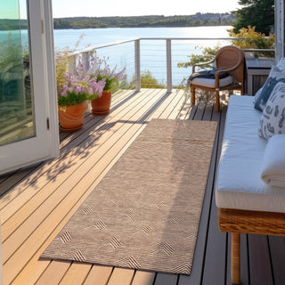Piper Looms Chantille Arrows ACN910 Paprika Machine Washable Area Rug Runner Outdoor Lifestyle Image Feature