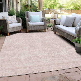Piper Looms Chantille Arrows ACN910 Pink Machine Washable Area Rug Outdoor Lifestyle Image Feature
