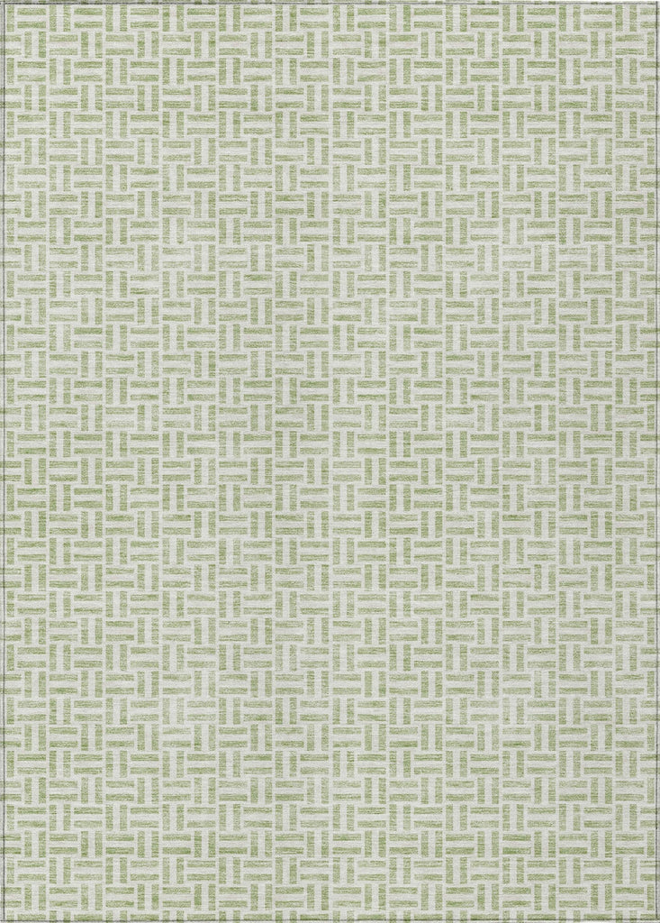 Piper Looms Chantille Geometric ACN911 Aloe Machine Washable Area Rug main image