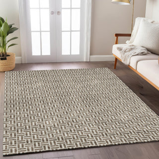 Piper Looms Chantille Geometric ACN911 Brown Machine Washable Area Rug Lifestyle Image Feature