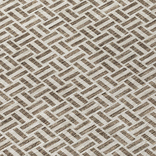 Piper Looms Chantille Geometric ACN911 Brown Machine Washable Area Rug Swatch Image