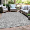 Piper Looms Chantille Geometric ACN911 Gray Machine Washable Area Rug Outdoor Lifestyle Image Feature