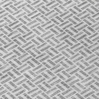 Piper Looms Chantille Geometric ACN911 Gray Machine Washable Area Rug Swatch Image