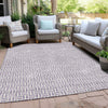 Piper Looms Chantille Geometric ACN911 Lavender Machine Washable Area Rug Outdoor Lifestyle Image Feature