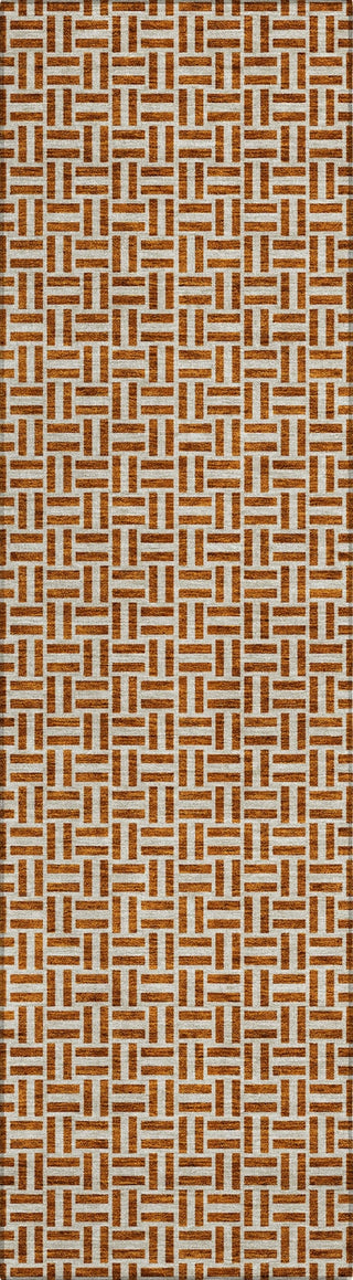 Piper Looms Chantille Geometric ACN911 Paprika Machine Washable Area Rug Runner Main Image
