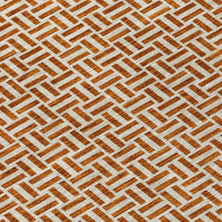 Piper Looms Chantille Geometric ACN911 Paprika Machine Washable Area Rug Swatch Image