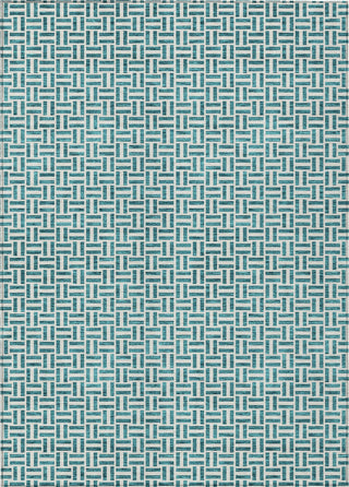 Piper Looms Chantille Geometric ACN911 Teal Machine Washable Area Rug main image