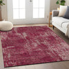 Piper Looms Chantille Geometric ACN912 Burgundy Machine Washable Area Rug Lifestyle Image Feature