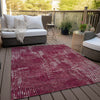 Piper Looms Chantille Geometric ACN912 Burgundy Machine Washable Area Rug Outdoor Lifestyle Image Feature
