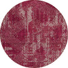 Piper Looms Chantille Geometric ACN912 Burgundy Machine Washable Area Rug Round Main Image