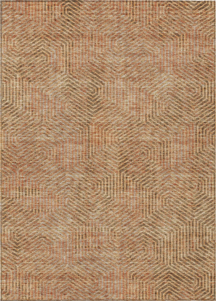 Piper Looms Chantille Geometric ACN912 Copper Machine Washable Area Rug main image