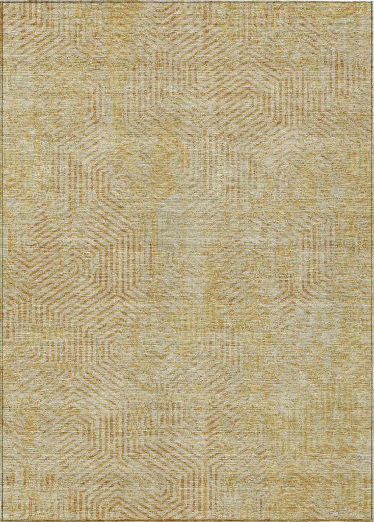 Piper Looms Chantille Geometric ACN912 Gold Machine Washable Area Rug main image