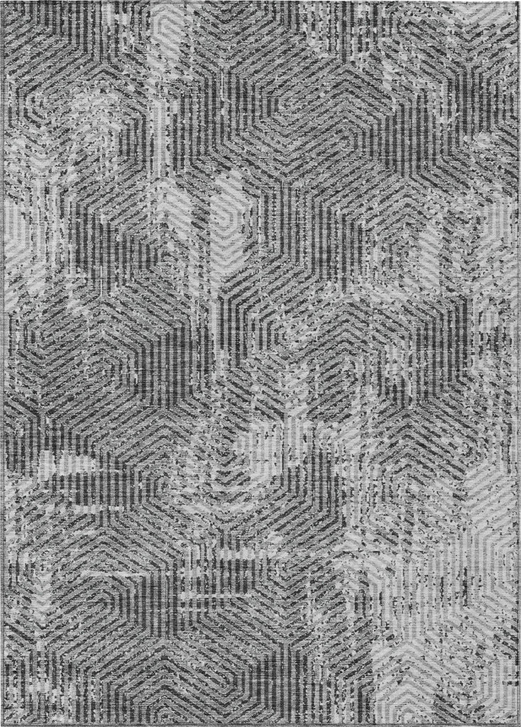 Piper Looms Chantille Geometric ACN912 Gray Machine Washable Area Rug main image