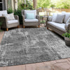 Piper Looms Chantille Geometric ACN912 Gray Machine Washable Area Rug Outdoor Lifestyle Image Feature