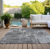 Piper Looms Chantille Geometric ACN912 Gray Machine Washable Area Rug Outdoor Lifestyle Image Feature
