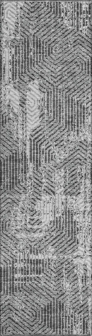 Piper Looms Chantille Geometric ACN912 Gray Machine Washable Area Rug Runner Main Image