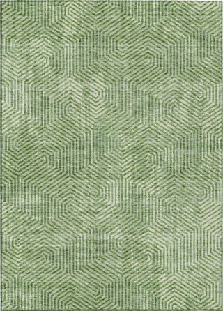 Piper Looms Chantille Geometric ACN912 Green Machine Washable Area Rug main image