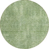 Piper Looms Chantille Geometric ACN912 Green Machine Washable Area Rug Round Main Image