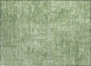 Piper Looms Chantille Geometric ACN912 Green Machine Washable Area Rug Scatter Main Image