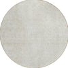 Piper Looms Chantille Geometric ACN912 Ivory Machine Washable Area Rug Round Main Image