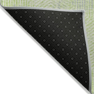 Piper Looms Chantille Geometric ACN912 Lime Machine Washable Area Rug Backing Image