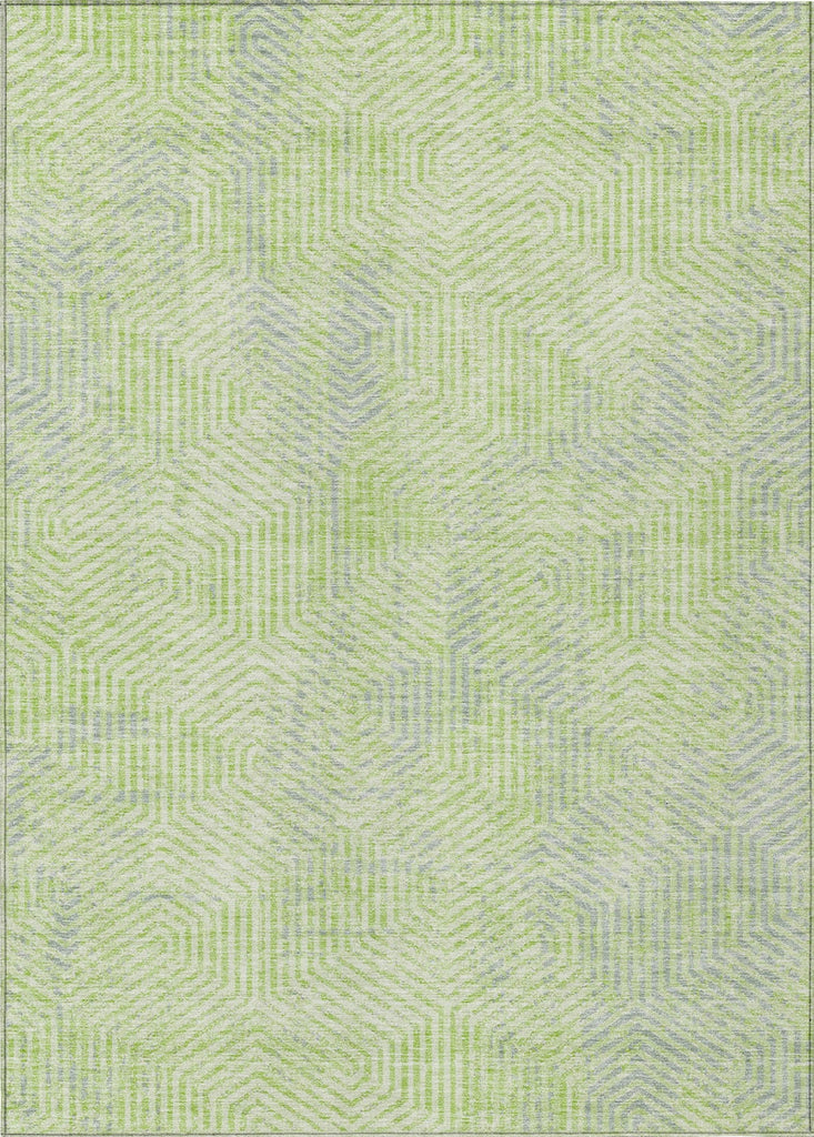 Piper Looms Chantille Geometric ACN912 Lime Machine Washable Area Rug main image