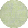 Piper Looms Chantille Geometric ACN912 Lime Machine Washable Area Rug Round Main Image