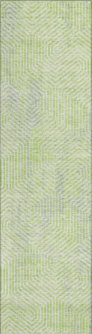Piper Looms Chantille Geometric ACN912 Lime Machine Washable Area Rug Runner Main Image