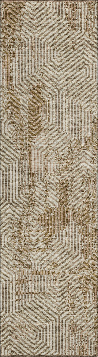 Piper Looms Chantille Geometric ACN912 Mocha Machine Washable Area Rug Runner Main Image