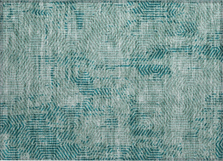 Piper Looms Chantille Geometric ACN912 Teal Machine Washable Area Rug Scatter Main Image