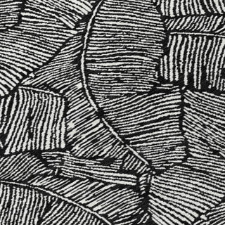 Piper Looms Chantille Floral ACN913 Black Machine Washable Area Rug Swatch Image