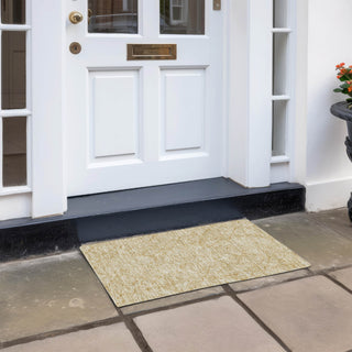 Piper Looms Chantille Floral ACN913 Gold Machine Washable Area Rug Scatter Outdoor Lifestyle Image Feature