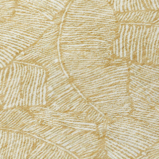 Piper Looms Chantille Floral ACN913 Gold Machine Washable Area Rug Swatch Image