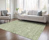 Piper Looms Chantille Floral ACN913 Green Machine Washable Area Rug Lifestyle Image Feature