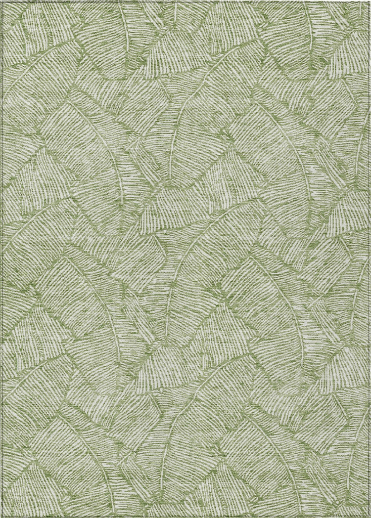 Piper Looms Chantille Floral ACN913 Green Machine Washable Area Rug main image