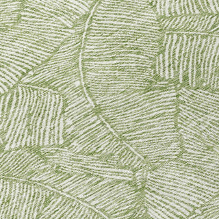 Piper Looms Chantille Floral ACN913 Green Machine Washable Area Rug Swatch Image