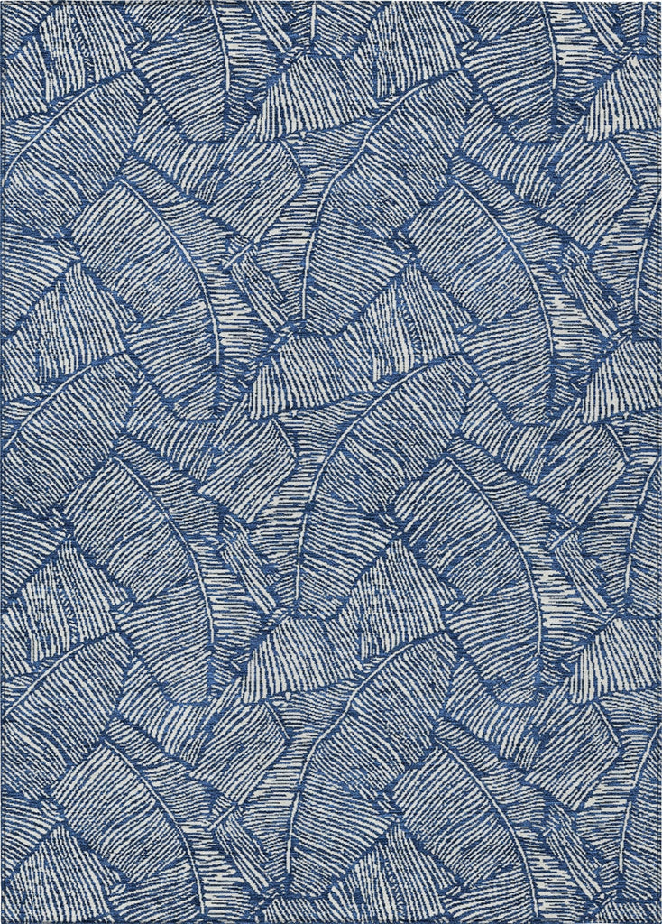 Piper Looms Chantille Floral ACN913 Navy Machine Washable Area Rug main image