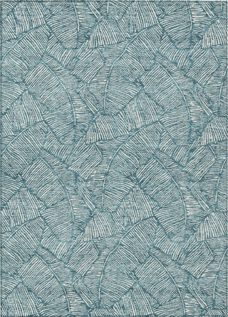 Piper Looms Chantille Floral ACN913 Teal Machine Washable Area Rug main image
