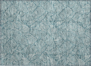Piper Looms Chantille Floral ACN913 Teal Machine Washable Area Rug Scatter Main Image