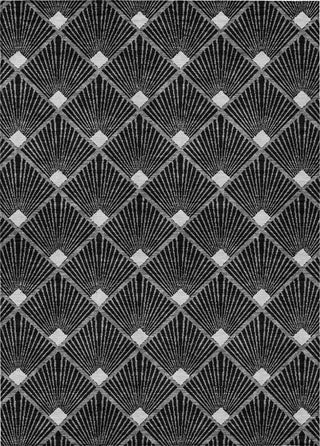 Piper Looms Chantille Diamonds ACN914 Black Machine Washable Area Rug main image