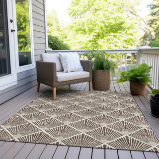 Piper Looms Chantille Diamonds ACN914 Brown Machine Washable Area Rug Outdoor Lifestyle Image Feature