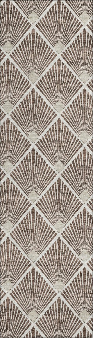 Piper Looms Chantille Diamonds ACN914 Brown Machine Washable Area Rug Runner Main Image