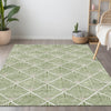 Piper Looms Chantille Diamonds ACN914 Green Machine Washable Area Rug Lifestyle Image Feature